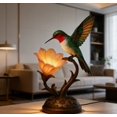thumbnail image 5 of Hummingbird Flower Table Lamp - Decorative Flower Lamp for Bedroom, Cozy Ambiance Lighting, Perfect Housewarming Holiday Birthday Gift, Soft Light Suitable for Bedroom, Desk & Living Room, 1pc, 5 of 9