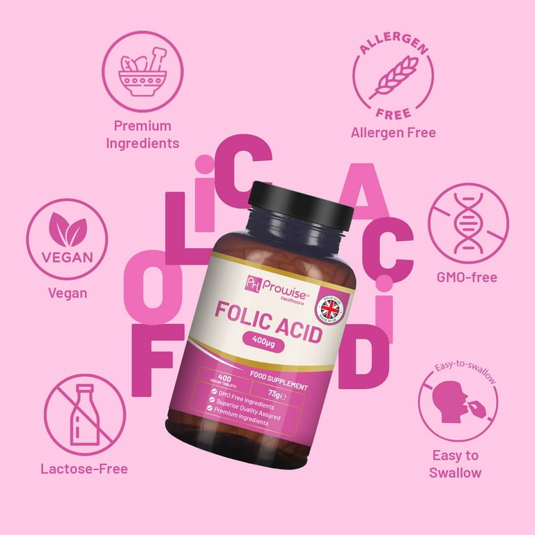Biotin & Folic Acid (Folate) Sustained Release Tablets - 30 Count-470446