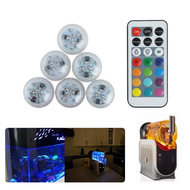 LED Capsule Lights for Slushi FS301/FS300,Waterproof Small Tealight Candles Battery Operated Underwater Light,13 Colors&4 Modes and No Installation Mini RGBW Light Slushi Machine Accessories