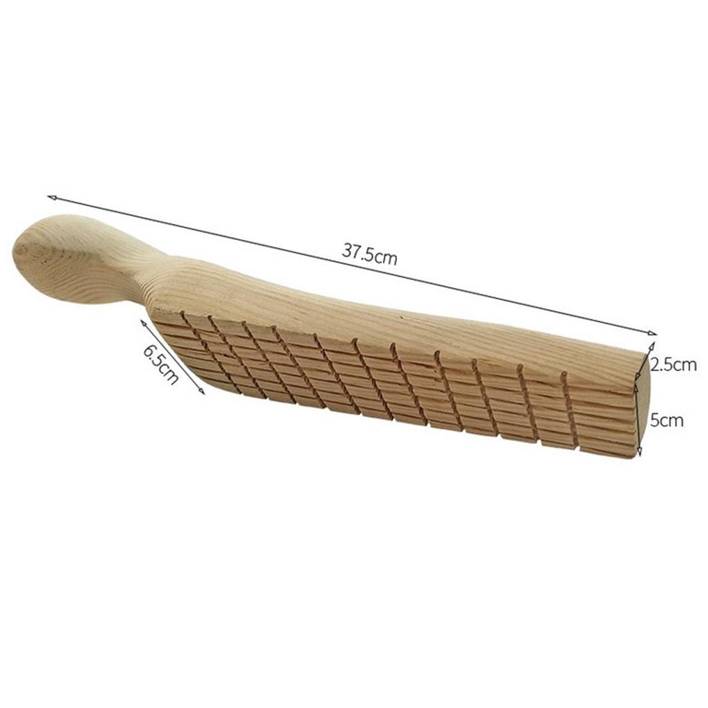 GUOOL Groove Wooden Paddle, Clay Paddle Tool, Clay Pottery Paddle for Figurine Clay Pottery Making, Wood Crafts, 14.76x2.56x1.38inch