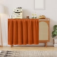 thumbnail image 6 of Roiihwy Cabinet Curtains Sink Skirt for Bathroom, Dust Proof Short Curtains for Kitchen Shelves Wall Panel Hanging Doorway Closet Storage Room, Dishwasher Curtain Cover, Orange, 6 of 6