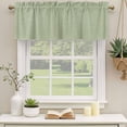 thumbnail image 3 of Sage Green Burlap Texture Valances for Windows, Decorative Rod Pocket Window Valance Curtains, Farmhouse Vintage Sage Green Short Curtain Drapes for Kitchen/Living Room, 2 Panels, 54" W x 18" L, 3 of 8