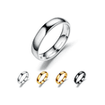 thumbnail image 1 of Anillo De Pareja De Titanio Liso De Acero Inoxidable Simple Xtellar plateado, 1 of 4