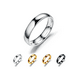 thumbnail image 1 of Anillo De Pareja De Titanio Liso De Acero Inoxidable Simple Xtellar plateado, 1 of 4