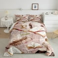 thumbnail image 2 of Erosebridal Feather Print Bedding Twin Comforter Set,Book Lovers Down Comforter,Readers Room Decorative,Reversible,2-Piece, 2 of 8
