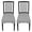 Charcoal Gray, Ash Gray, variant on Buffalo Plaid Seat Cover for Dining Room Chairs, Modern Geometric Checkered Pattern Yellow Dining Chair Covers with Elastic Edges, Removable Chair Cushion Slipcover for Kitchen, Set of 2