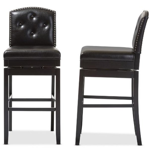 Baxton Studio Ginaro Modern and Contemporary Dark Brown Faux Leather