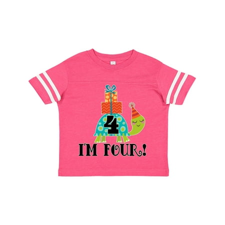 

Inktastic 4th Birthday Outfit 4 Year Old Gift Toddler Boy or Toddler Girl T-Shirt