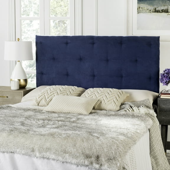 SAFAVIEH Martin Tufted Headboard Navy Queen
