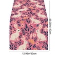 thumbnail image 3 of HuiXinOu Easter Table Runner with Rabbit Floral Egg Design Holiday Party Table Decor, Tablecloth Placemat for Dining Room Kitchen Spring Celebration 59 x 13 in, 3 of 6