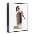 thumbnail image 2 of Stupell Industries Contemporary Glam Brand Fashion Girl Coffee Cup Black Framed Giclee Art, 24 x 30, by Ziwei Li, 2 of 7