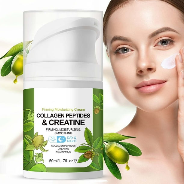 Fiudx Crema Reafirmante, Hidratante con Péptidos de Colágeno, Hidratación Mejorada con Creatina, Elasticidad Juvenil, Rutina Diaria de Cuidado de La Piel, Todo Tipo de Piel, 50 Ml