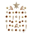 thumbnail image 2 of Nearly Natural Gold Plastic Holiday Christmas Lux Shatterproof Ornament Set, 40 Count, 2 of 5