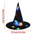 thumbnail image 3 of TanSiDing Glowing Witch Hat Halloween Party Decorations LED Light Up Magical Hat for Adults Halloween Hat with Lights Holiday Party Supplies Christmas Winter Warm Adult Hat, 3 of 7