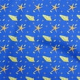 thumbnail image 1 of oneOone Cotton Poplin Blue Fabric Ocean Watercolor Starfish Fabric For Sewing Printed Craft Fabric By The Yard 56 Inch Wide, 1 of 4