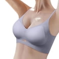 thumbnail image 1 of Sujetador sin costuras fino para mujer: sujeción suave, copa semirrígida, sin aros, transpirable, para uso informal, yoga y mejora de la postura, 1 of 3
