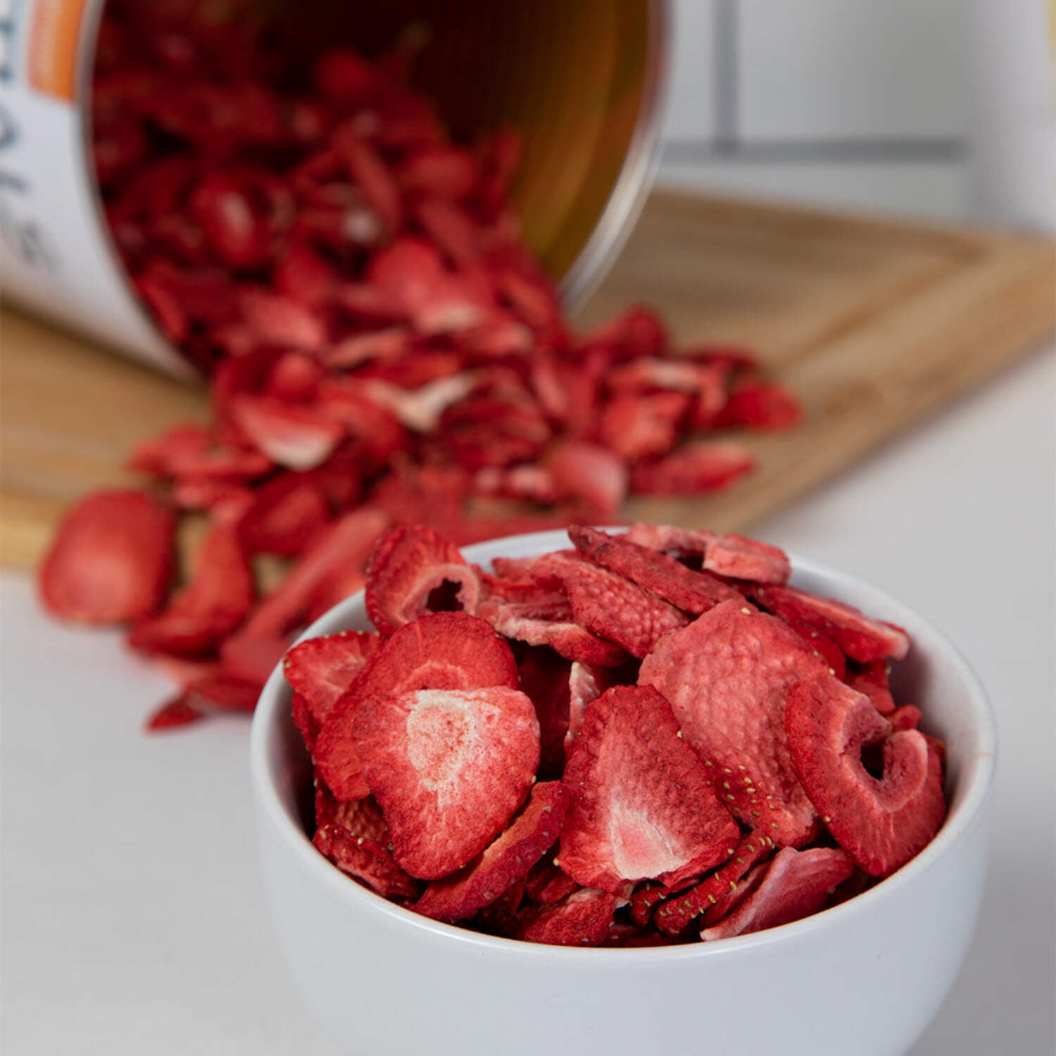 Emergency Essentials, Freeze-Dried Strawberry Slices, Bulk Freeze-Dried Fruit, 30-Year Shelf Life, 6.4-oz. Large Can