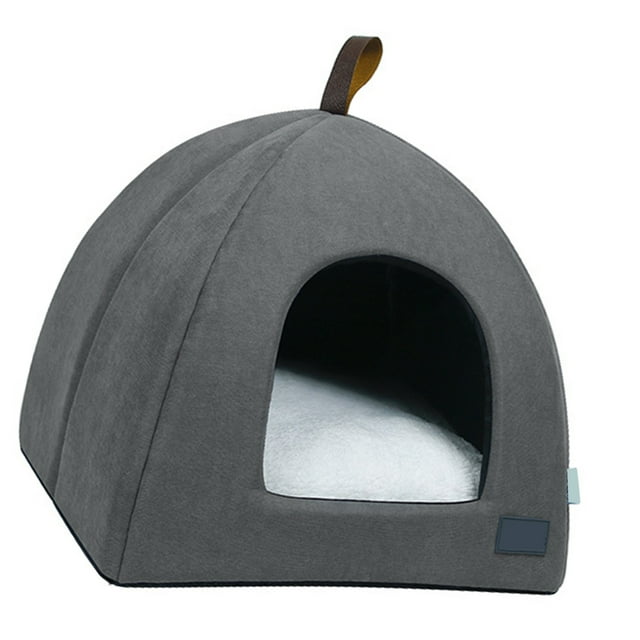 Cama de Campaña Cama Plegable Casa Transpirable Casa de Carpa de Mascota Cama Cama Para Perros Con Estera Gris, Talla S