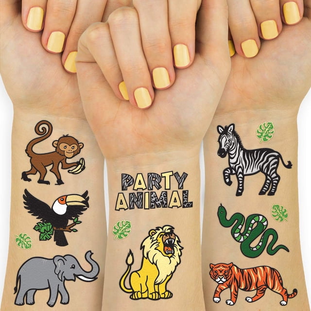 Tatuajes temporales xo, Fetti Jungle para niños, 30 estilos