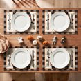 thumbnail image 7 of Sm:)e Truck Pumpkin Ghost Plaid Bow Bat Halloween Placemats Set of 4, 12x18 Inch Holiday Table Mats for Indoor Outdoor Party Dining Decoration, 7 of 7