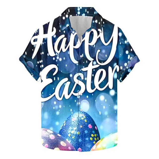 Camisas de Verano de los Hombres Impresas Manga Corta Solapa Superior, Diseño de Camuflaje Poliéster Spandex para la Fiesta de Verano de Primavera Y Casual