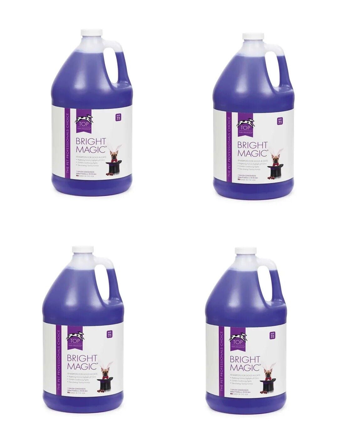 Dog and Cat Shampoo Conditioner Solution 4 Gallon Case Value Packs for