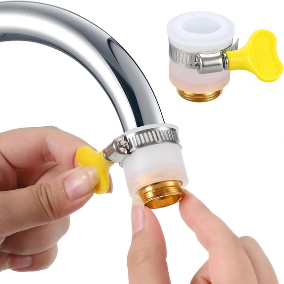 HIBIBUD 1 Pcs Universal Faucet Hose Adapter,Kitchen Sink Faucet Adapter to Garden Hose,With 14-24Mm Inner Diameter(0.6-0.94 Inches)