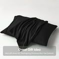 thumbnail image 5 of HAOK Solid Print Pillow Cases, King, Black, 2-Pieces, 5 of 5