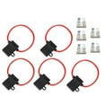 thumbnail image 3 of HLONK Medium Size 5pcs in line Fuse Holder   5pcs ATC/ATO Blade Fuse For Car Boat RV (Black 2A Fuse), 3 of 7