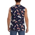 thumbnail image 4 of Pofeuu Retro Rabbit Flower Print Men's Muscle T-Shirt, Sleeveless, Muscle Tank, Classic Muscle Tee Top For Men Casual Sleeveless Muscle T-Shirt Trendy Clothes-Medium, 4 of 7