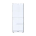 thumbnail image 2 of Bowery Hill 68"H Contemporary 3-Shelf Glass Display Cabinet in Clear, 2 of 9