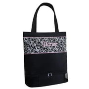 Damask Tote Bag with Shoe Compartment - Medium