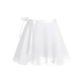 thumbnail image 4 of YONGHS Kids Girls Ballet Dance Dress Gymnastics Leotard with Waistband Chiffon Tutu Skirt White 7-8, 4 of 7