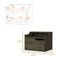 thumbnail image 3 of Florence Floating Nightstand With Drawer And -Shelf Display, 3 of 7