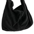 thumbnail image 2 of Bolsa de viaje de pana de hombro de moda para mujer para vacaciones de fin de semana (negro) Ehuebsd Para Estrenar, 2 of 8