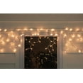 thumbnail image 2 of Set of 100 Clear Mini Icicle Christmas Lights 3" Spacing - White Wire, 2 of 3