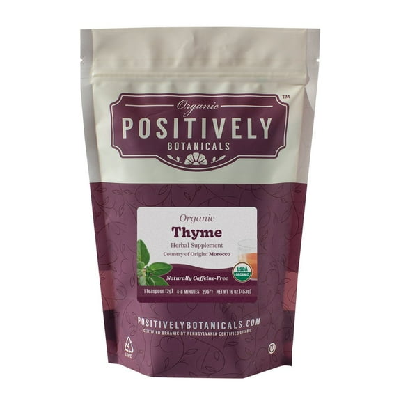 Positively Botanicals  Organic Thyme - Loose Leaf Botanical, 1 lb bag