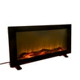 thumbnail image 3 of 42in Fireplace Heater for Inside, Wall Mounted Electronic Fireplace with Remote and 10 Colors Backlight, CSA Certification, Black, LJ1284, 3 of 9