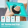 thumbnail image 3 of KOMI for iPad 9th/ 8th/ 7th Generation Case (iPad 10.2 inch Rugged Case 2021/2020/2019) with Screen Protector, Rotating Stand/Pencil Holder/Carrying Shoulder Strap Stick Kickstand & Translucent, 3 of 5