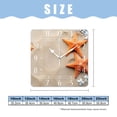 thumbnail image 2 of 10 Inch Wall Clock Battery Operated Silent Clock Decorative for Office, Kitchen, Outdoor, Living Room，Starfish Beach Sand Lovely Design, 2 of 4