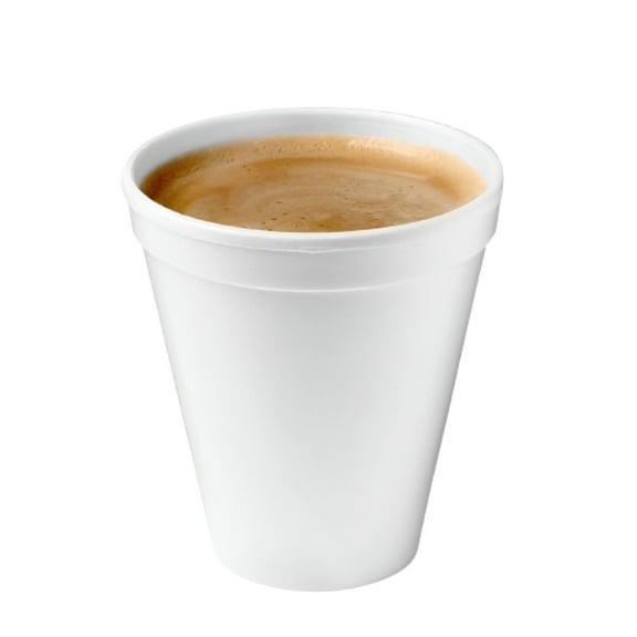 Pantryware Essentials 12oz Disposable TSF6 White Foam Cups - Pack of 50 | Insulated Hot & Cold Drinking Cups | Ideal for Coffee, Tea, & Beverages