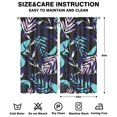 thumbnail image 2 of 2 PCS Hawaiian Beachy Vibes Kitchen Curtains, 42x84 Inch Tropical Jungle Leaves Print Semi-Sheer Window Treatment Panels with Rod Pocket, 2 of 2