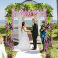 thumbnail image 2 of Zukuco Wisteria Artificial Flowers Garland, 4 Pcs Total 24.9ft Artificial Wisteria Vine Silk Hanging Flower for Home Garden Outdoor Ceremony Wedding Arch Floral Decor, 2 of 7
