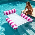 thumbnail image 4 of Ohmyroo Inflatable Floating Lounger Thickened Striped Swimming Pool Raft For Summer, 4 of 6