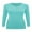 Aqua Blue, variant on Women's Under Scrubs Long Sleeve T-Shirt Comfort V-Neck Medical Underscrub Tee -Super Soft and Stretchy (Orange, XX-Small)