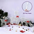 thumbnail image 3 of Sylvtty Christmas Light Up Reindeer Decoration Outdoor Lighted Deer Family with Bow 2D Waterproof Metal Reindeer for Yard Patio Lawn Garden Party Decor, 3 of 7