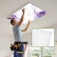 thumbnail image 4 of Marble Purple Magnetic Fluorescent Light Covers for Ceiling Lights 2x4Ft,Gold White Modern Gradient Ocean Ripple Office Classroom Kitchen Drop Ceiling Light Covers Lighting Filters Shade Panel 3Packs, 4 of 9