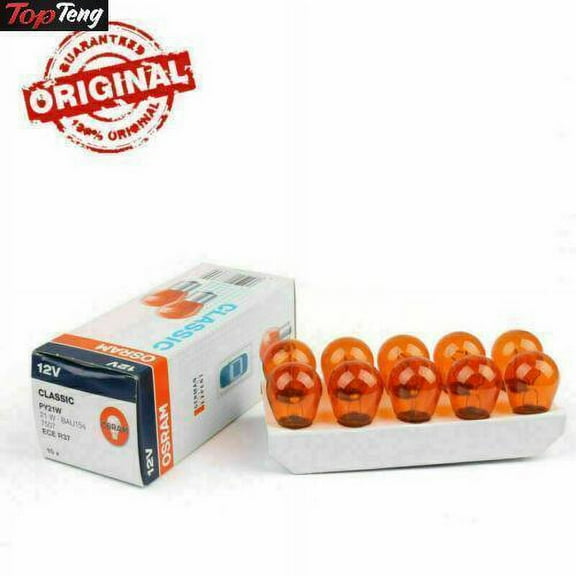 10* 7507 21W PY21W Fits OSRAM 2200K Car Auto Turn Indicator Lamp Bulbs Amber