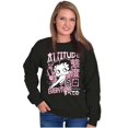 thumbnail image 3 of Betty Boop Kanji Hashtag Attitude Women Crewneck Sweatshirt Brisco Brands L, 3 of 6
