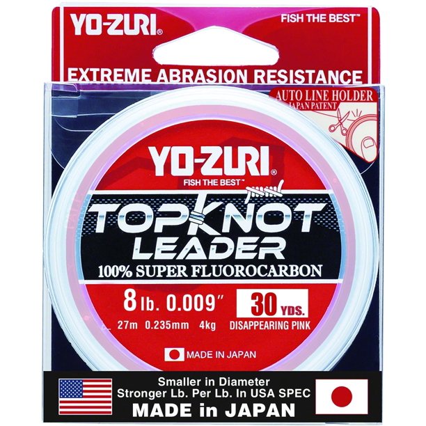 YoZuri TKLD8LBDP30YD Topkot Fluorocarbon Fishing Leader 8 lb Test 30